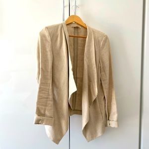 Camel linen Michael by Michael Kors blazer size 8 with shoulder pads